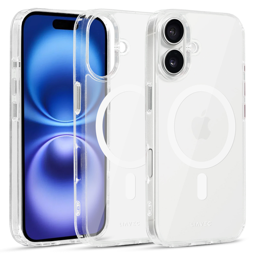 Liavec Glossy Magsafe Clear iPhone 16 tok fehér tok Liavec Glossy Magsafe Clear iPhone 16 tok fehér tok