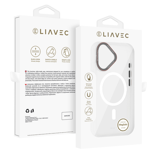 Liavec Hybrid Magsafe Clear tok iPhone 16 tok Liavec Hybrid Magsafe Clear tok iPhone 16 tok
