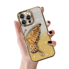 Tel Protect Lepke Vízálló tok iPhone 16e arany tok