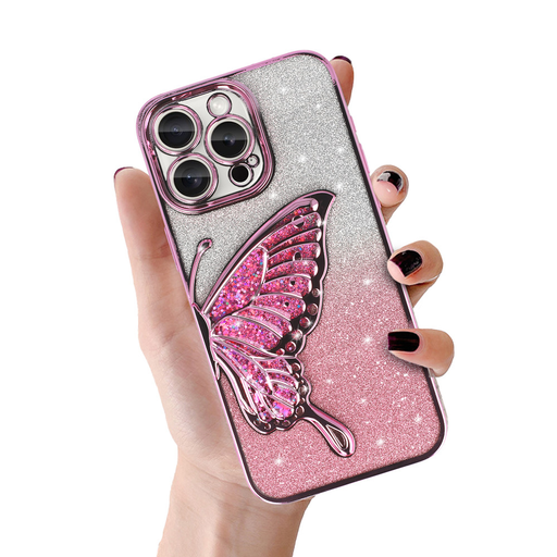 Tel Protect Pillangó Vízálló Tok Iphone 16e-hez rózsaszín Tel Protect Pillangó Vízálló Tok Iphone 16e-hez rózsaszín