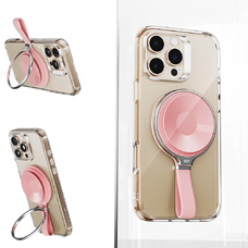  ESR - Tapadókorongos telefon tartó HaloLock (2K6500101) - Kéz nélküli tükörre szerelhető telefonállvány, mágneses, 360°-ban forgatható gyűrű - Rózsaszín