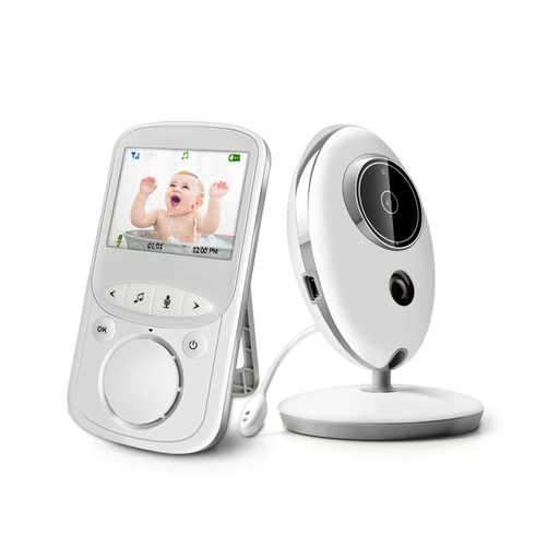  Techsuit - Babafigyelő (VB605) - Vezeték nélküli 2,4GHz, Automatikus Felvétel, Hőmérséklet-ellenőrzés, Kétirányú Beszélgetés, 360 - Fehér