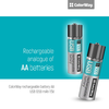  ColorWay - Újratölthető akkumulátor (CW-UBAA-02) - 2x AA USB, 1200mAh, 1.5V, egerekhez/billentyűzetekhez/távirányítókhoz, Li-Polymer - Szürke - 0. kép