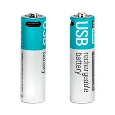  ColorWay - Újratölthető Akkumulátor (CW-UBAA-10) - 2x AA Type-C, 2200mAh, 1.5V, PC tartozékokhoz/fényképezőgépekhez, Li-Polimer - Szürke