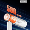  ColorWay - Újratölthető Elem (CW-UBAAA-09) - 2x AAA Type-C, 590mAh, 1.5V, számítógépes kiegészítőkhöz/fényképezőgépekhez, Li-Polimer - Szürke - 1. kép