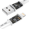 USB és Lightning kábel Vipfan Racing X05, 3A, 3m (fehér) - 0. kép