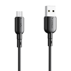 USB és Micro USB kábel VFAN Színes X11, 3A, 1m (fekete)
