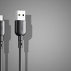 USB és Micro USB kábel VFAN Színes X11, 3A, 1m (fekete) - 2. kép