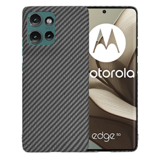  Techsuit - Carbonit SzálHéj - Motorola Edge 50 - Fekete tok
