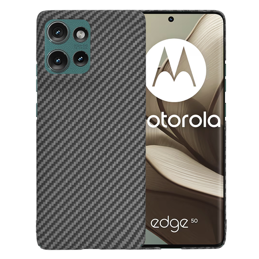 Techsuit - Carbonit SzálHéj - Motorola Edge 50 - Fekete tok Techsuit - Carbonit SzálHéj - Motorola Edge 50 - Fekete tok
