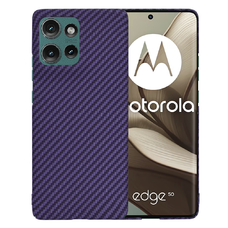  Techsuit - Carbonite FiberShell - Motorola Edge 50 - Lila tok