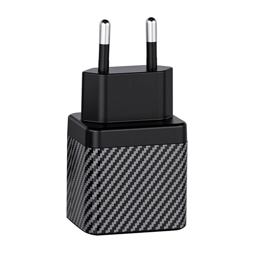 Hálózati töltő INVZI GaN 2x USB-C, 45W, EU (fekete)