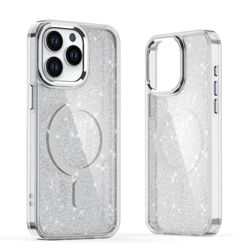 Glitter tok MagSafe-val a Samsung Galaxy A56 5G-hez - Fehér Glitter tok MagSafe-val a Samsung Galaxy A56 5G-hez - Fehér