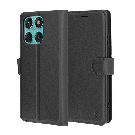Techsuit - Bőr tok - Motorola Edge 60 Fusion - Fekete Techsuit - Bőr tok - Motorola Edge 60 Fusion - Fekete