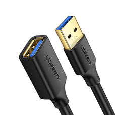 Ugreen USB-A (male) - USB-A (female) adapter hosszabbító kábel USB 3.0 5Gb/s 0.5m fekete (US129)