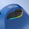 Vezeték nélküli függőleges egér Delux M618Mini BT / 2.4G 4000DPI RGB (kék) - 2. kép