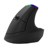 Vezeték nélküli függőleges egér Delux M618C 2.4G 1600DPI RGB (fekete) - 3. kép