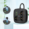 Tech-protect Pcs3x4 hálózati elosztó 2 Usb & 2 Type-c & 3 aljzat 200cm fekete - 1. kép