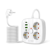 Tech-protect Pcs3x4 Hálózati elosztó 2 USB & 2 Type-C & 3 Konnektor 200cm Fehér - 0. kép