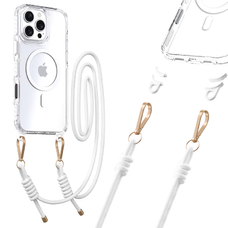 Tel Protect Strap Clear tok iPhone 13/14 fehér