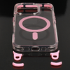 Tel Protect Pántos Átlátszó Tok Iphone 15 Pro pink tok - 1. kép