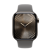 Apple Watch S10 Mobilhálózatos 42 mm Természetes Titán Tokkal és Szürkésbarna Sport Szíjjal - S/M - 0. kép