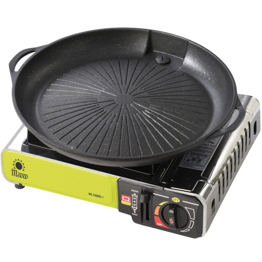 Rács és grill serpenyő gázüzemű kemping kályhához és grillhez