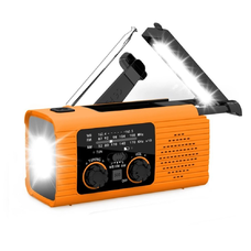 PRISTAR FM rádió zseblámpával 4000 mAh YX318 narancssárga