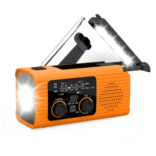PRISTAR FM rádió zseblámpával 4000 mAh YX318 narancssárga