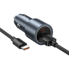 HOCO autós töltő USB A + Type C + kábel USB A - Type C PD QC3.0 48W Z60 fekete - 1. kép