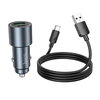 HOCO autós töltő USB A + Type C + kábel USB A - Type C PD QC3.0 48W Z60 fekete - 4. kép