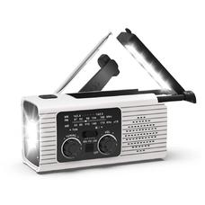 PRISTAR FM rádió zseblámpával 4000 mAh YX318 fehér