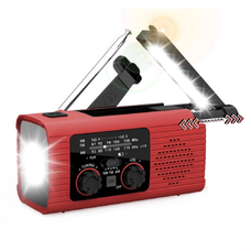 PRISTAR FM rádió zseblámpával 4000 mAh YX318 piros