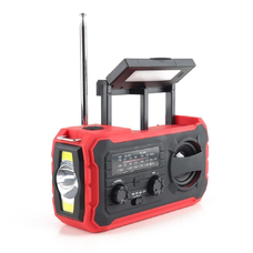 PRISTAR FM rádió zseblámpával és 4000 mAh YX328 piros