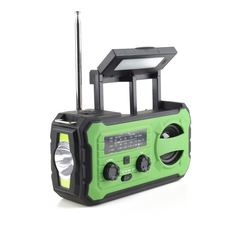 PRISTAR rádió FM zseblámpával 4000 mAh YX328 zöld