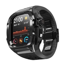  ShellBox - Vízálló IP68 + Óraszíj - Apple Watch Ultra / Ultra 2 - Fekete tok
