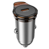 HOCO autós töltő Type C PD QC 30W NZ16 fémszürke - 0. kép