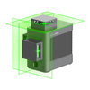 3D 360 HOTO QWFGJ002 önszintező keresztvonalas lézer (±3mm/10m 5200mAh) - 1. kép