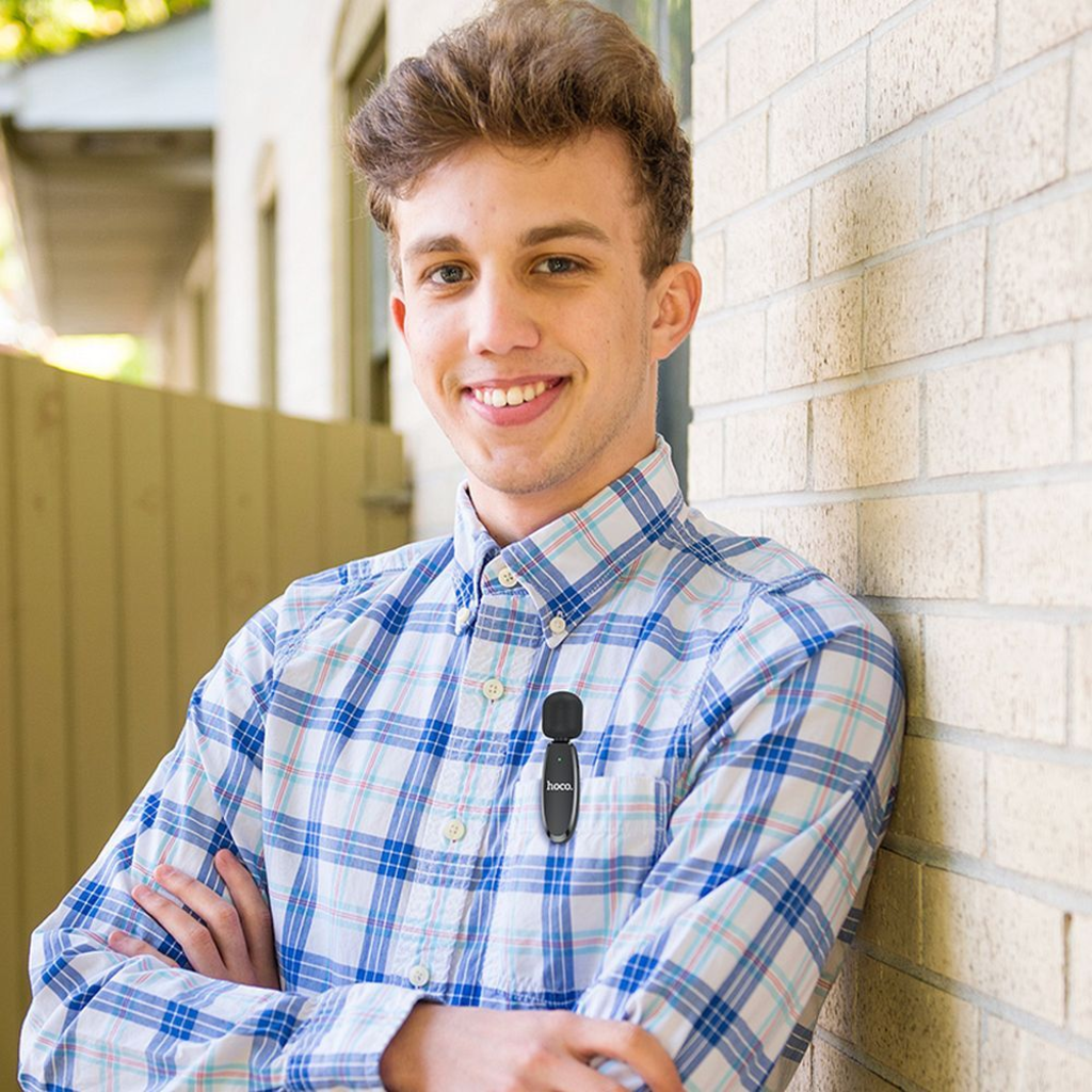 HOCO vezeték nélküli lavalier mikrofon Lightning L15 fekete - 8