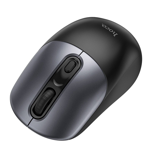 HOCO vezeték nélküli számítógépes egér 2.4G GM28 fekete, fém szürke