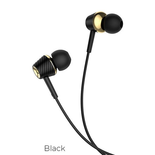 HOCO vezetékes fülhallgató 3,5 mm Jack mikrofonnal M70 fekete