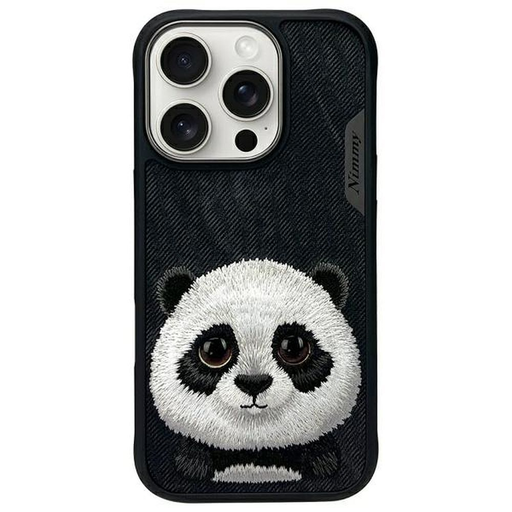 NIMMY tok BIG EYED PET 2.0 Panda iPhone 16 Pro-hoz fekete NIMMY tok BIG EYED PET 2.0 Panda iPhone 16 Pro-hoz fekete