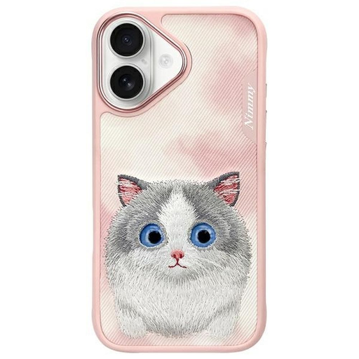NIMMY tok BIG EYED PET 2.0 Macska iPhone 16-hoz rózsaszín tok NIMMY tok BIG EYED PET 2.0 Macska iPhone 16-hoz rózsaszín tok