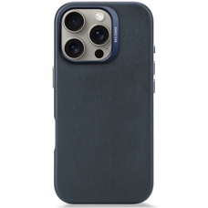 Decoded bőr hátlap MagSafe tok iPhone 16 Pro - tengerészkék tok