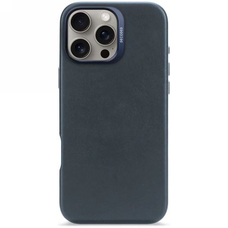 Decoded bőr hátlap MagSafe tok iPhone 16 Pro Max - sötétkék
