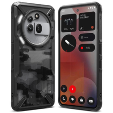  Ringke - Fusion X Dizájn - Semmi Telefon (3a) Pro - Terepszín Fekete tok