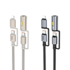 HOCO All-in-one Type C / Lightning to Type C / Szivargyújtó PD 3A 60W U138 1,2 m fekete kábel - 1. kép
