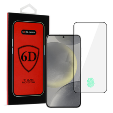 Tel Protect Full Glue 6D edzett üveg SAMSUNG GALAXY S25 EDGE BLACK (ujjlenyomat feloldással) üvegfólia