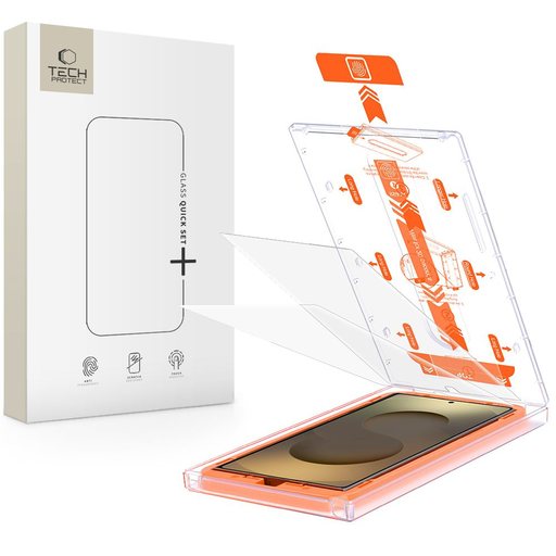 Tech-Protect Quick Set+ edzett üveg 2-pack Samsung Galaxy S25 Ultra átlátszó üvegfólia Tech-Protect Quick Set+ edzett üveg 2-pack Samsung Galaxy S25 Ultra átlátszó üvegfólia