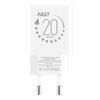 OBAL:ME Fali töltő USB-A + USB-C 20W + 2x Kábel 1m Fehér - 0. kép
